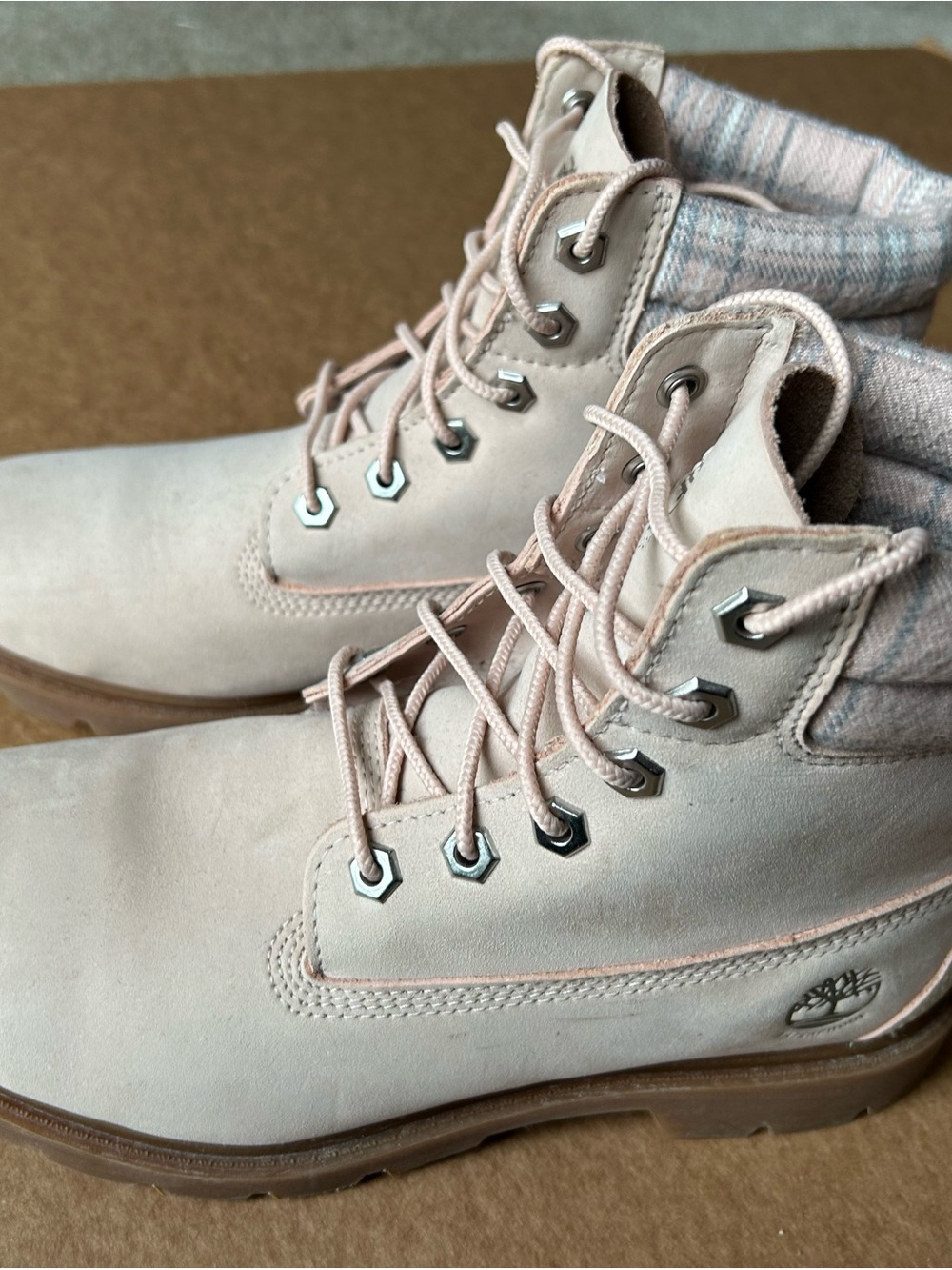 Timberland Pink Lace-Up Ankle Boots